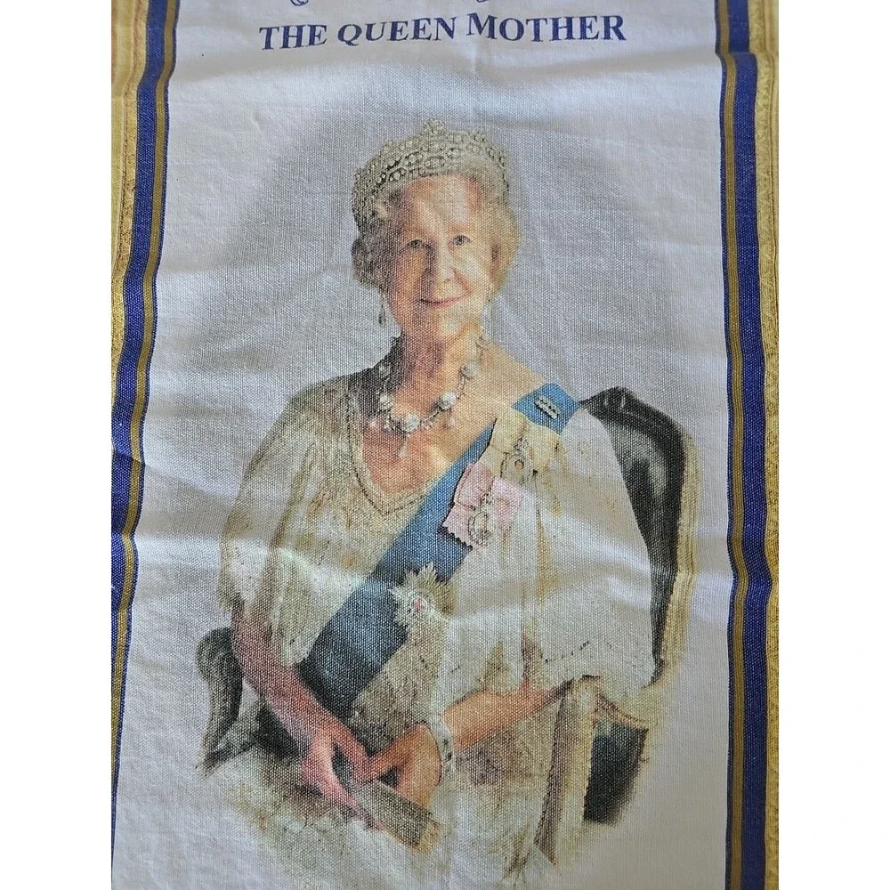 Vintage Her Majesty Queen Elizabeth 100th Birthday cotton Tea Kitchen Towel